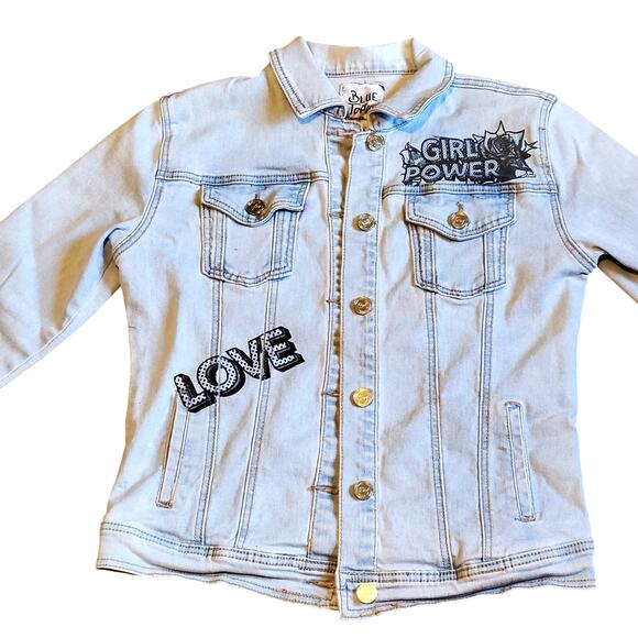 Blue Topic Denim Collection Size Medium Girl Power - Picture 2 of 11